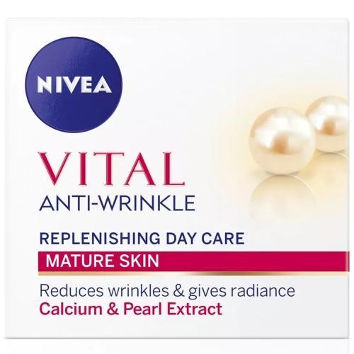 Nivea Vital Anti-Wrinkle Replenishing Day Cream Αντιρυτιδική Κρέμα Ημέρας για Αναδόμηση 50ml